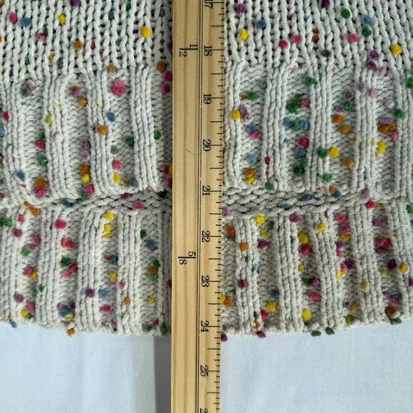 Seven7 Confetti Pom Pom Crew Neck Sz SMALL - Picture 6 of 7